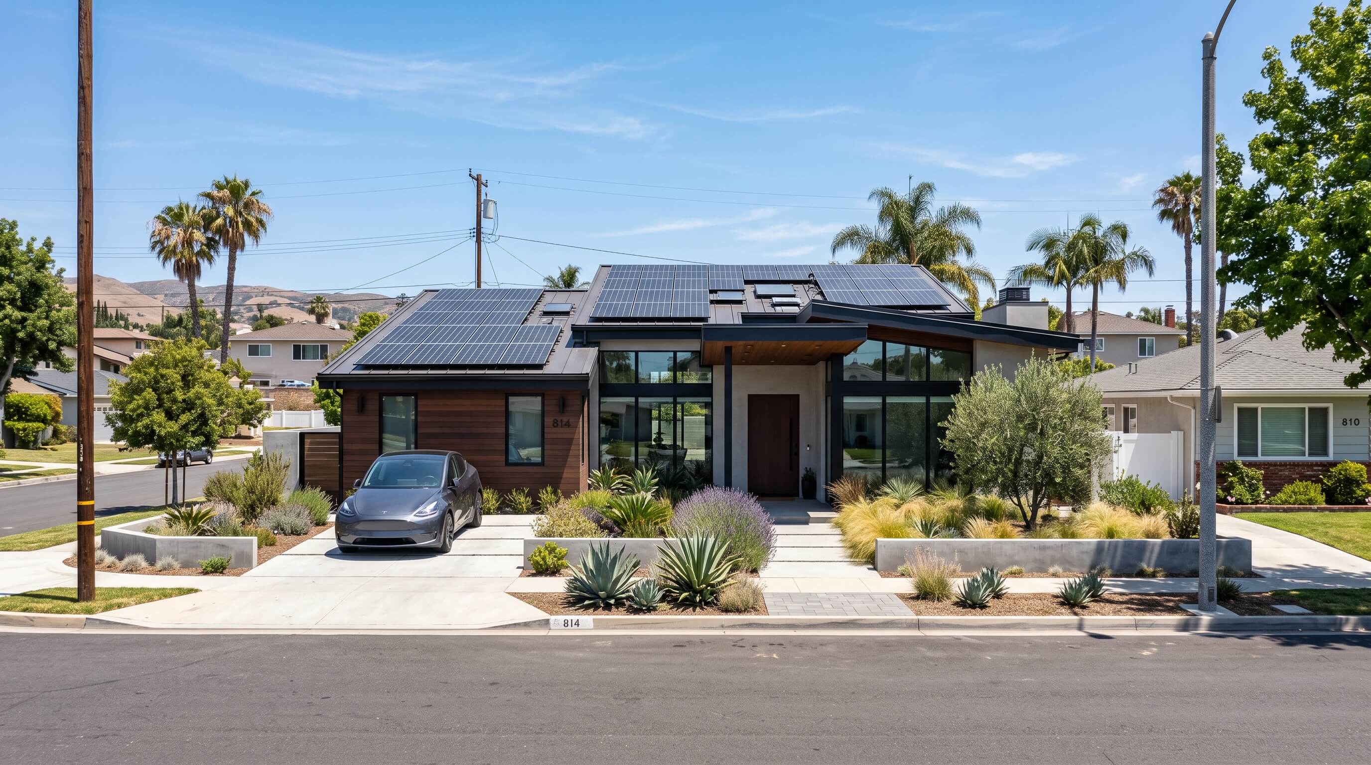 Solar installation in Anaheim