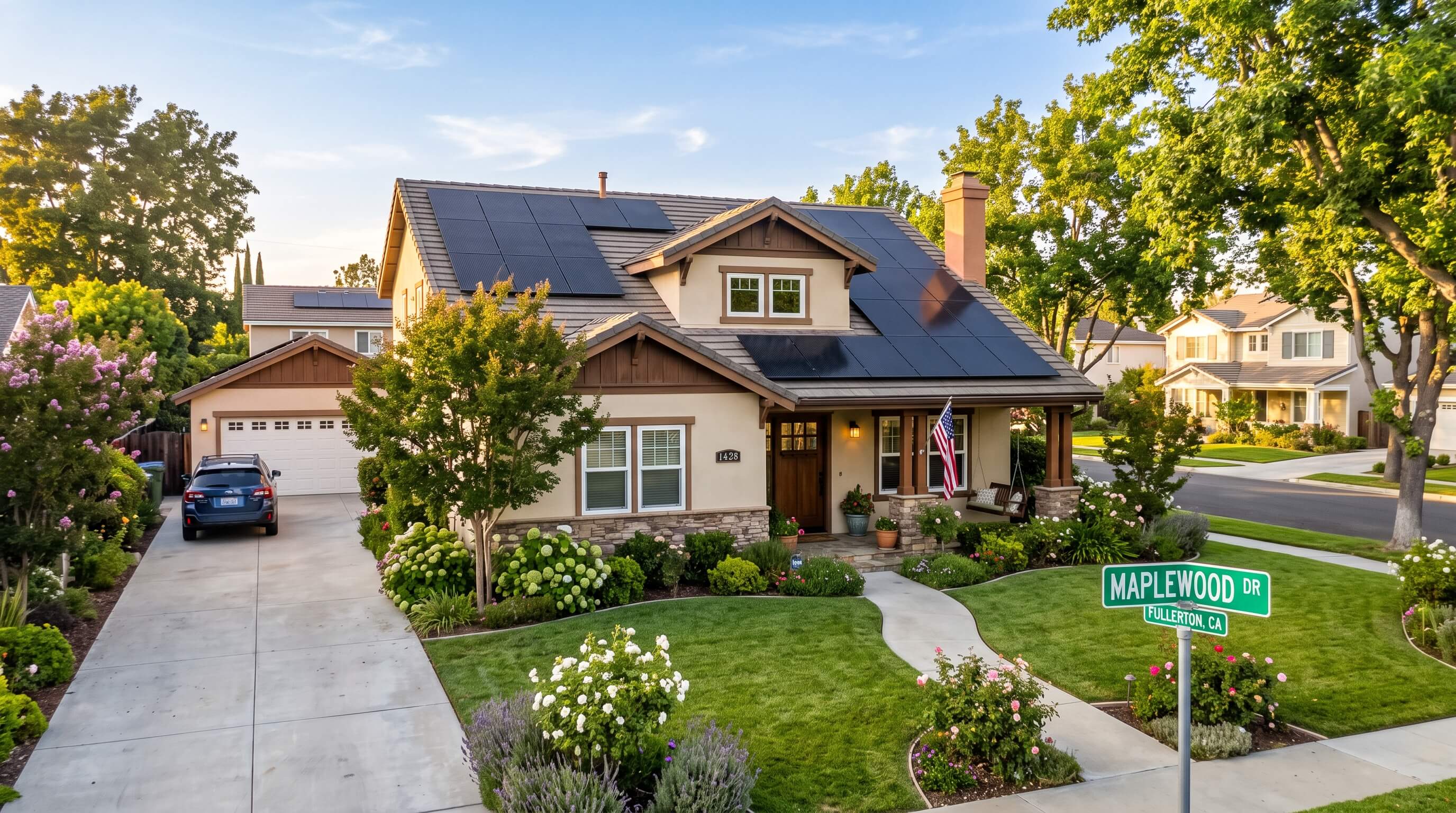 Solar installation in Fullerton