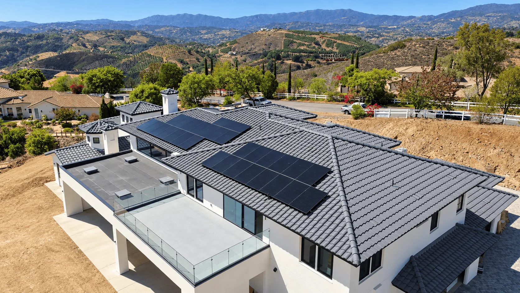 Residential rooftop solar installation